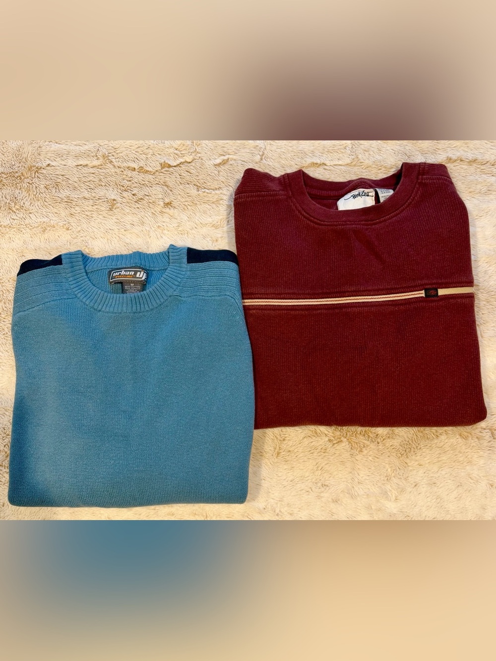 Bundle! Men’s urban pipeline Blue Crewneck Sweater & Point Zero Sweater